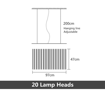 DecorBites™ LED Wave Pendant Chandeliers for Living Dining Room Restaurant