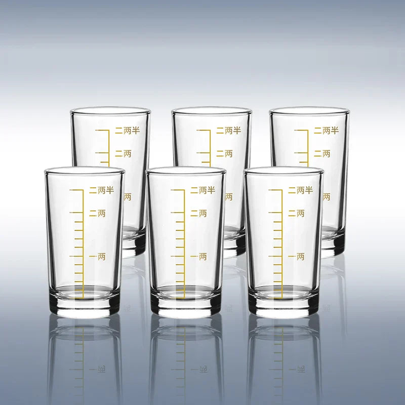 Decorbites™ Glas-Spirituosen-Set - Abgestufte Linie Brandy-Gläser, transparente Spirituosen-Trinkgläser
