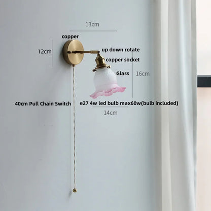 Decorbites™ Krone Glas LED Wandlampen Messing Schalter Treppenarmaturen