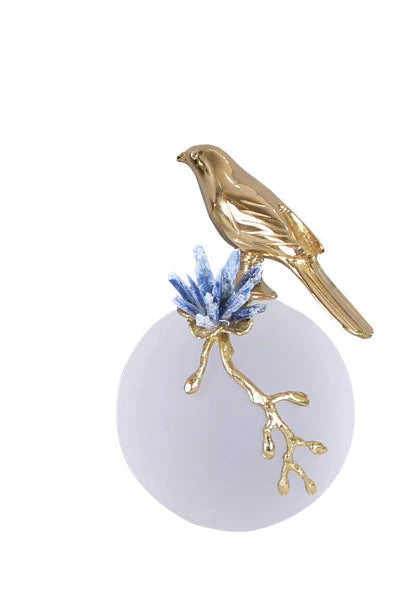 Decorbites™ Goldener Vogel Messingskulptur Moderne Wohnraumausstattung Kunstwerk Statue