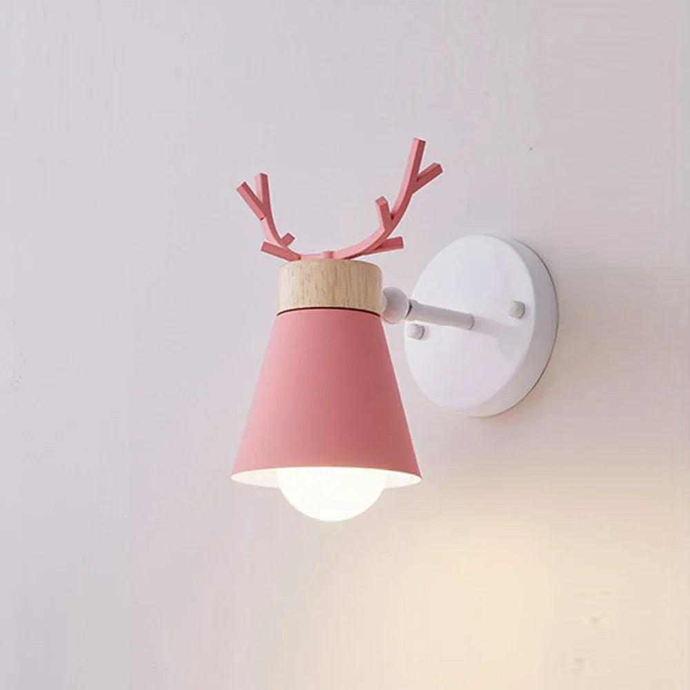 Decorbites™ LED Geweih-Wandleuchte Holz Nordisch Vintage Modern Loft Schlafzimmer-Beleuchtung E27