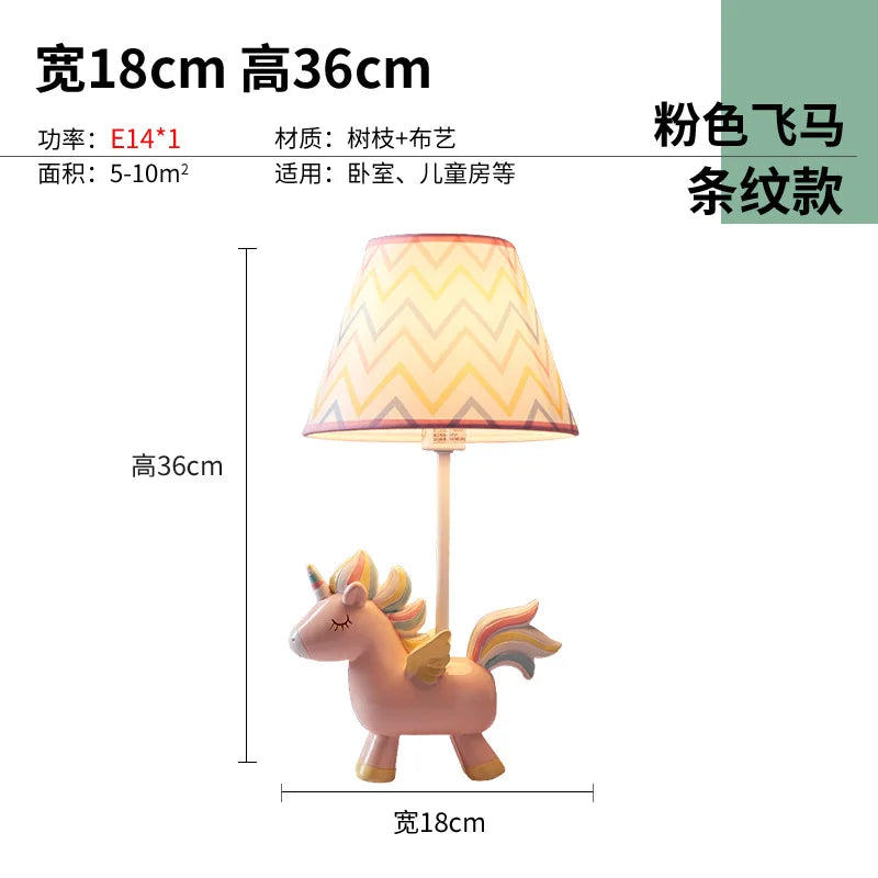 DecorBites™ LED Unicorn Table Lamp for Children's Room, Nordic Design Stand Light Lamparas
