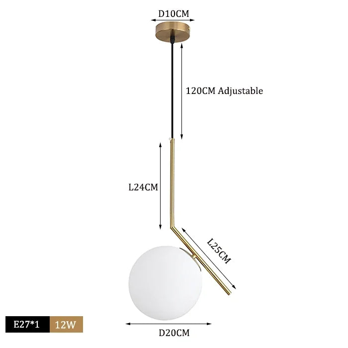 Decorbites™ Glas-Kugelleuchter LED Küchen Wohnzimmer Hängelampe