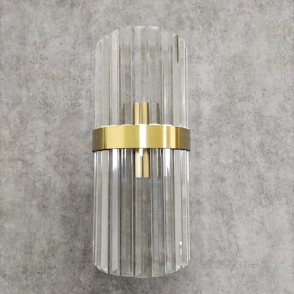 DecorBites™ Crystal Gold LED Wall Lamp for Modern Nordic Living, Bedroom, and Bedside Lighting