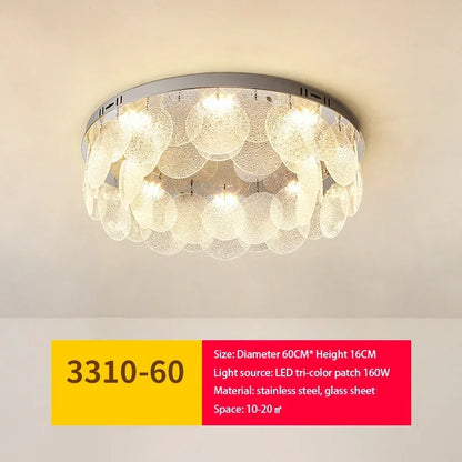 Decorbites™ Glasleuchter LED-Deckenleuchte | Modernes Metallkunstwerk | Dekoration für Innenräume Wohnzimmer Küche