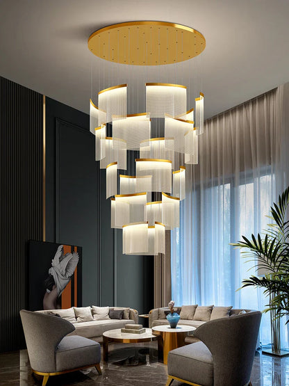 Decorbites™ Acryl-LED-Kronleuchter: Moderne Lichtluxus dimmbare Pendelleuchte für das Wohnzimmer – elegante Leuchtarmaturen