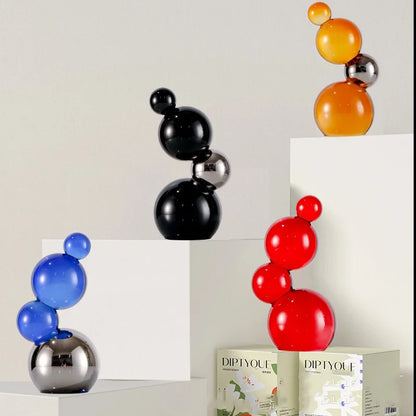 DecorBites™ Crystal Bubble Decor Spheres Spliced Glass Ball Figurines Home Decor Accessories