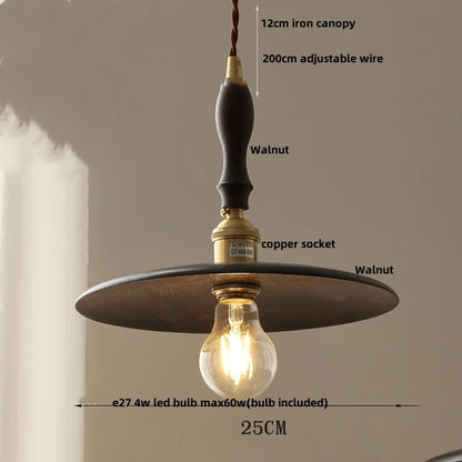 Decorbites™ Klar-Glas Walnuss-Holz LED-Hängeleuchte - Nordisch Moderne Hängelampen