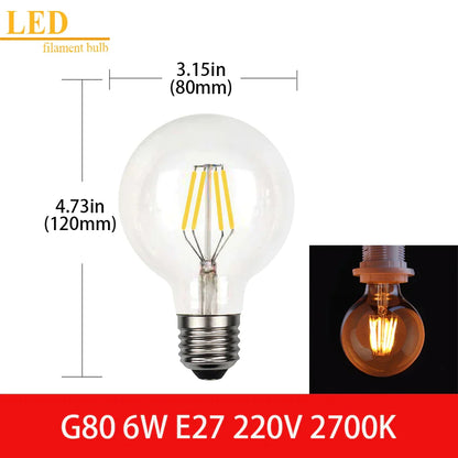 Decorbites™ LED-Filamentlampe Klarer Glas T16 A19 ST64 Dimmbare Vintage-Lampe