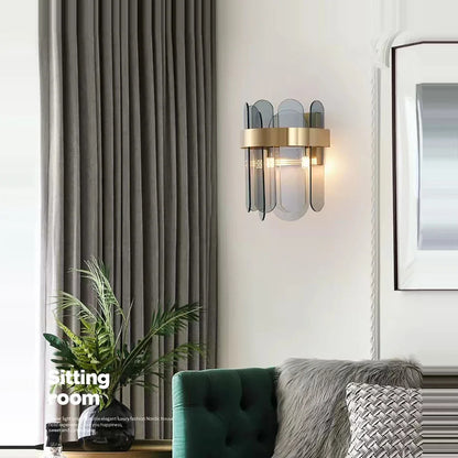 Decorbites™ Graue Glaswandlampe – Moderne Sconce-Leuchte für das Wohnzimmer-Dekor