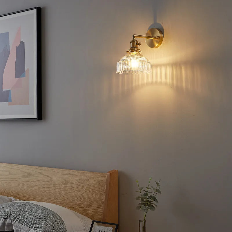 Decorbites™ Klar-Glas-LED-Wandlampe mit Kupfer-Zugschalter Moderne Wandlampe