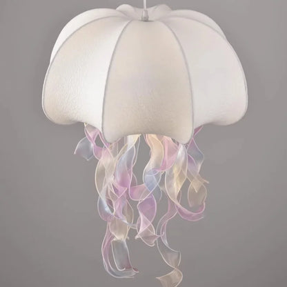 Decorbites™ Qualle-Seiden-Hängeleuchte: Romantische Pendellampe für Wohnzimmer, Schlafzimmer und Esszimmer