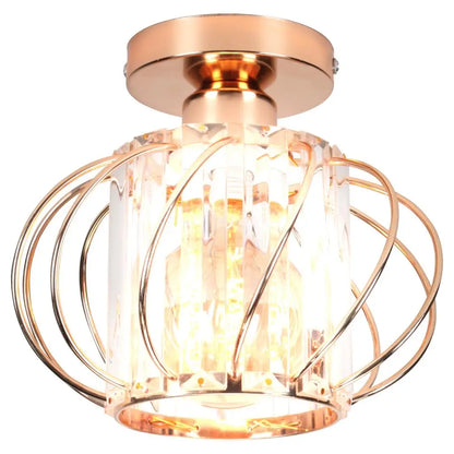 DecorBites™ Gold Iron Cage Ceiling Light Modern Nordic Decor Retro Loft Fixture E27