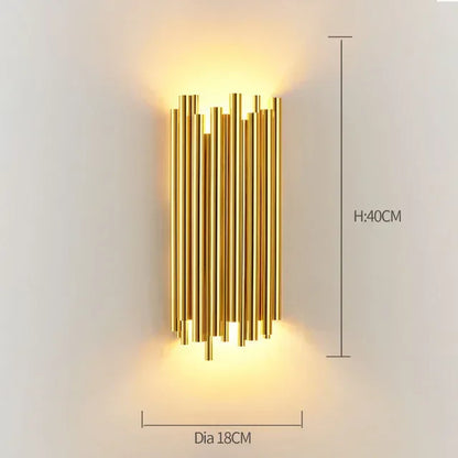 DecorBites™ Gold Crystal Wall Lights: Elegant LED Sconce for Bedroom, Living Room & Bathroom
