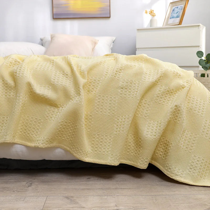 Decorbites™ Waben-Waffel-Baumwoll-Decken – Ideal für Betten, Sofas, Reisen und Picknicks