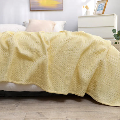 Decorbites™ Waben-Waffel-Baumwoll-Decken – Ideal für Betten, Sofas, Reisen und Picknicks