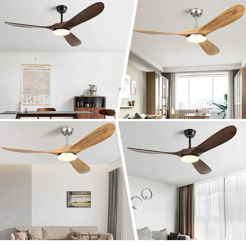 Decorbites™ Industrieller Holz-Deckenventilator - Fernbedienung - Dekorativer Vintage-Bläser