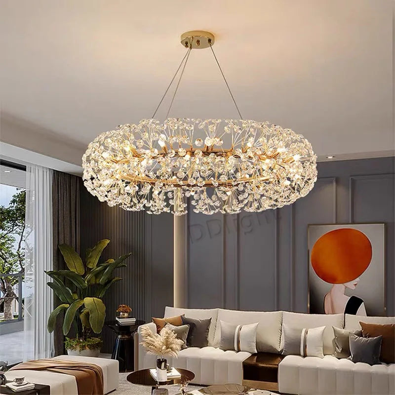 Decorbites™ Gold-Kristall-Leuchter: Luxuriöse LED-Hängeleuchte für Wohn- und Esszimmer
