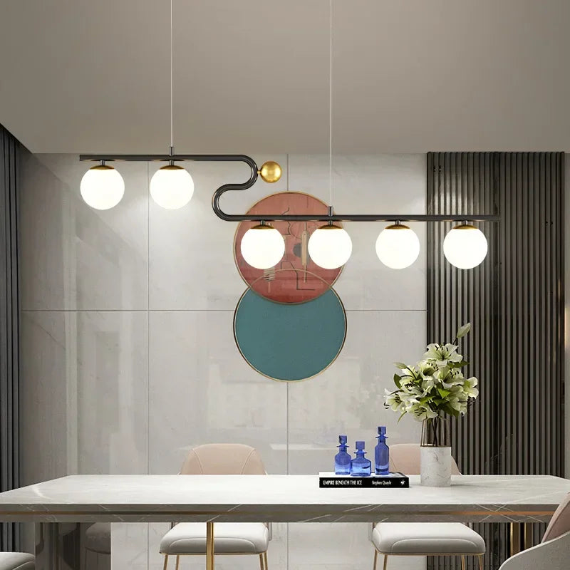 Decorbites™ Glas-Kugeln-LED-Hängelampe für Esszimmer, Wohnzimmer, Schlafzimmer, Küche