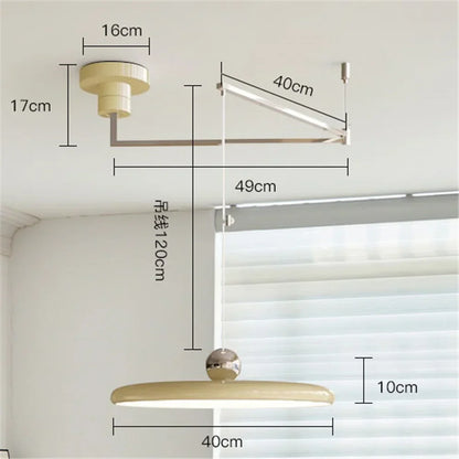 Decorbites™ Sahne-Eisen-Kunst-Lüster LED-Hängeleuchte für Schlafzimmer und Wohnzimmer