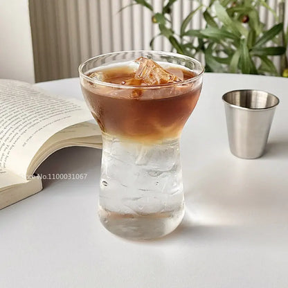 DecorBites™ Glass Drink Cup Set for Home Cafe Bar Heat Insulation Juice Tea Transparent