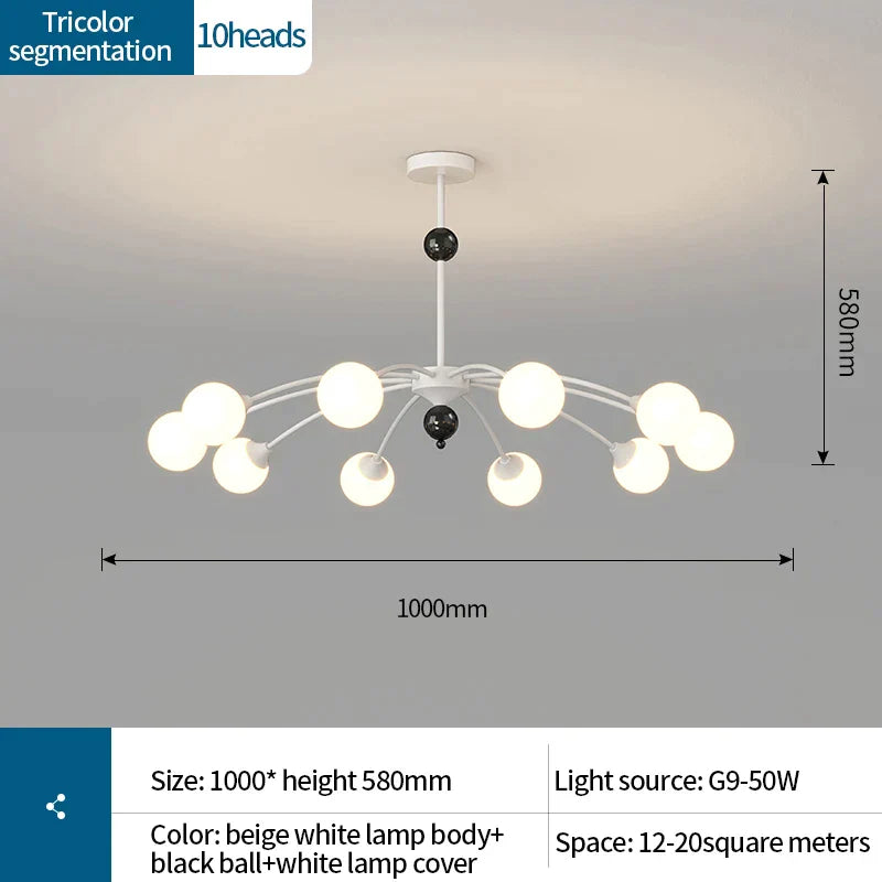 Decorbites™ Sahne-Wind-Leuchter: Luxuriöser postmodernistischer Flurleuchter für Wohnzimmer, Schlafzimmer und Restaurant