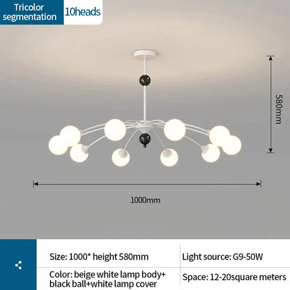 Decorbites™ Sahne-Wind-Leuchter: Luxuriöser postmodernistischer Flurleuchter für Wohnzimmer, Schlafzimmer und Restaurant