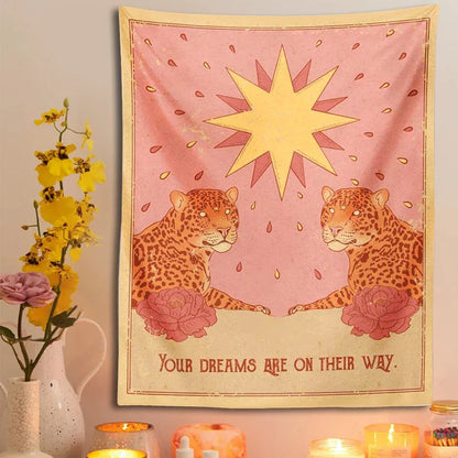 Decorbites™ Leopard-Teppich-Wandbehang | Psychedelische Boho-Teppiche für Schlafzimmer und Wohnzimmer