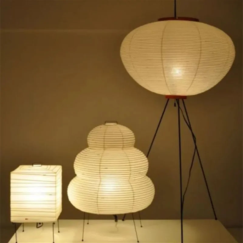 Decorbites™ Japanisches Reispapier-Bodenleuchte von Noguchi Yong für Schlafzimmer- und Salonbeleuchtung