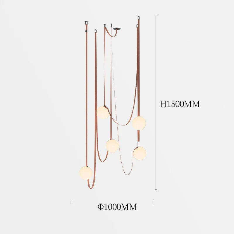 DecorBites™ Glass Ball Pendant Light for Living Room Dining Stair Lighting