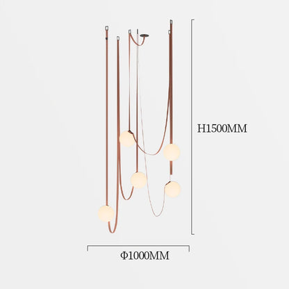 DecorBites™ Glass Ball Pendant Light for Living Room Dining Stair Lighting