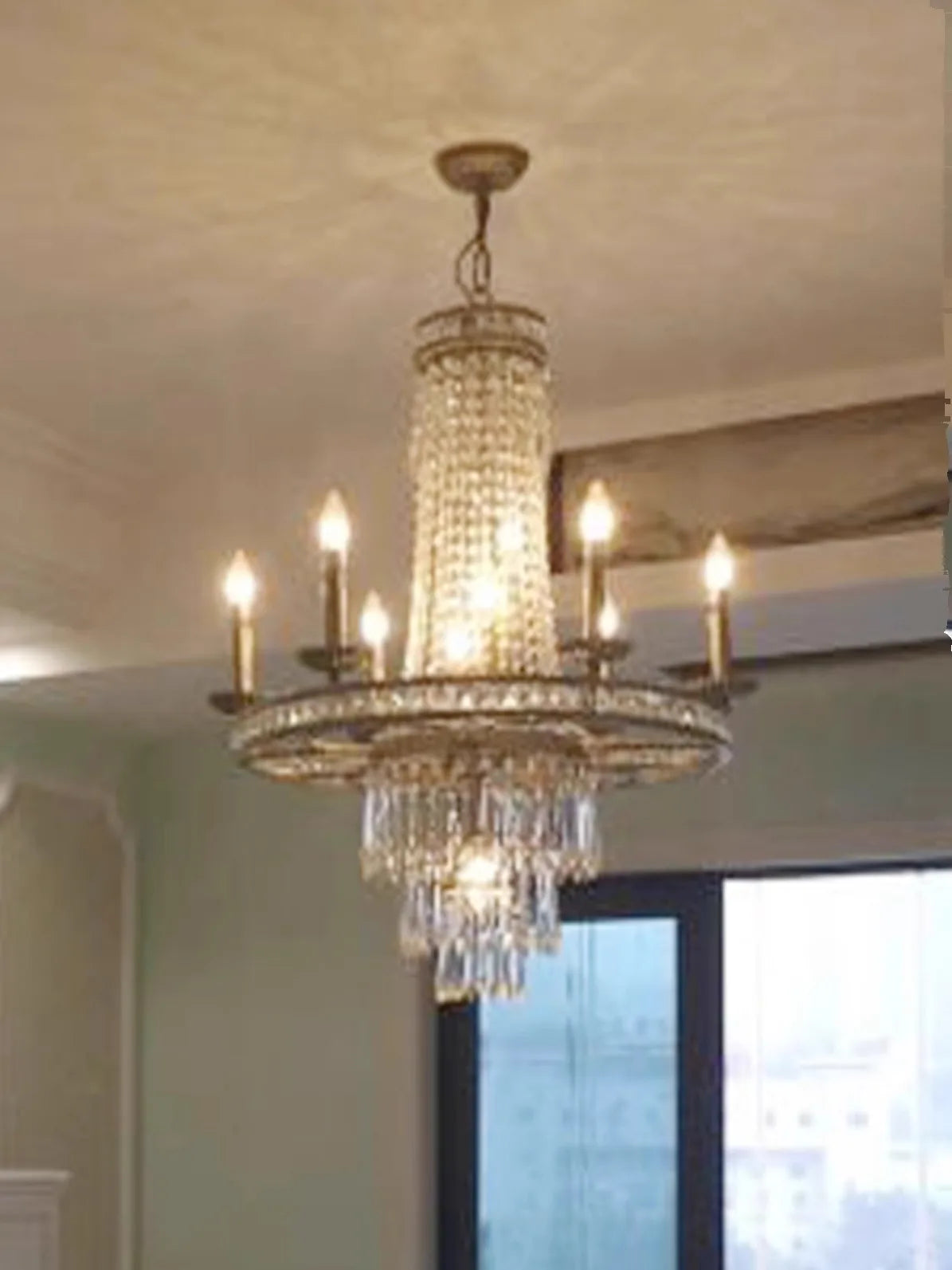 Decorbites™ Amerikanische Landhaus-Lüster Französisches Luxus-Eisen-Kristall-Lampe