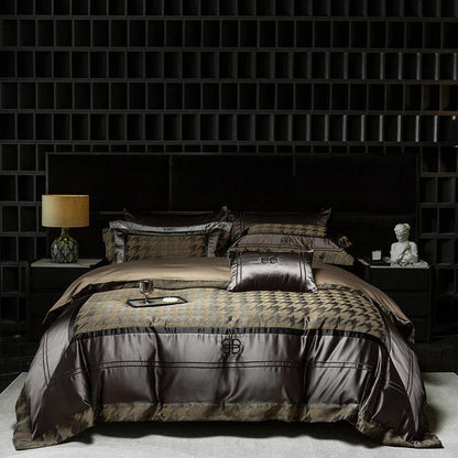 Decorbites™ Luxus-Brokat-Jacquard-Bettwäsche-Set mit ägyptischer Baumwolle und Stickerei