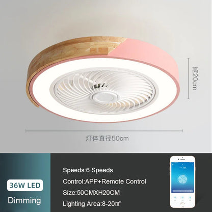Decorbites™ 52CM Deckenventilatorleuchte 6 Geschwindigkeiten 36W – Wohnzimmer Esszimmer Smart Lighting