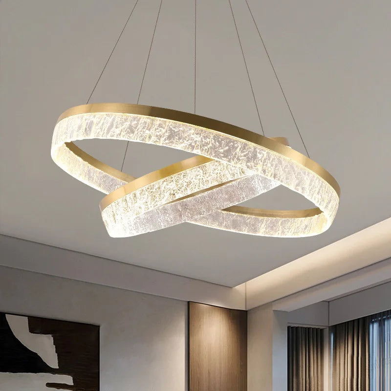 Gold LED Hotel Chandelier