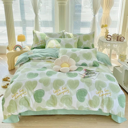 Decorbites™ Baumwoll-Bettwäsche-Set mit Druck für süßen, gemütlichen Schlaf