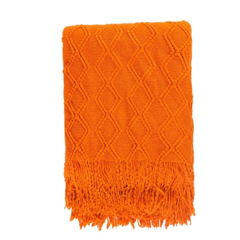 Decorbites™ Gestrickte Woll-Decke - Gemütlicher Wohnakzent und Reisezubehör