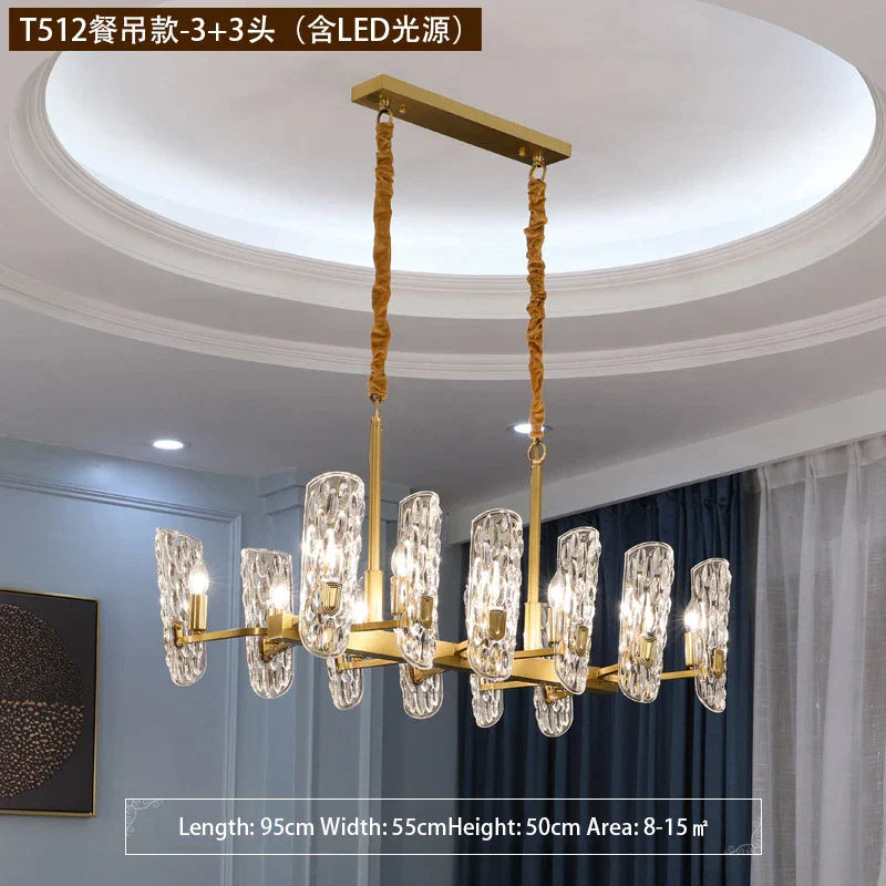 Decorbites™ Glas-LED-Deckenleuchter für Wohnzimmer, Schlafzimmer, Restaurant, Hotel, Küche – Luxusbeleuchtung