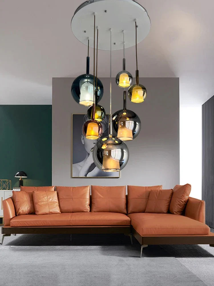 Decorbites™ Glas-Kugelleuchter: Italienische Designer-Hängeleuchte für Esszimmer, Kücheninsel