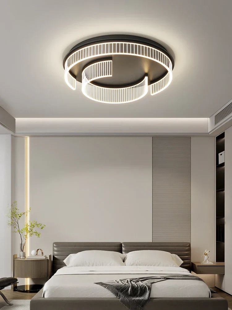 Decorbites™ LED Schwarz Kronleuchter Acryl Deckenlampe: Moderne Luxusbeleuchtung für Zuhause & Büro