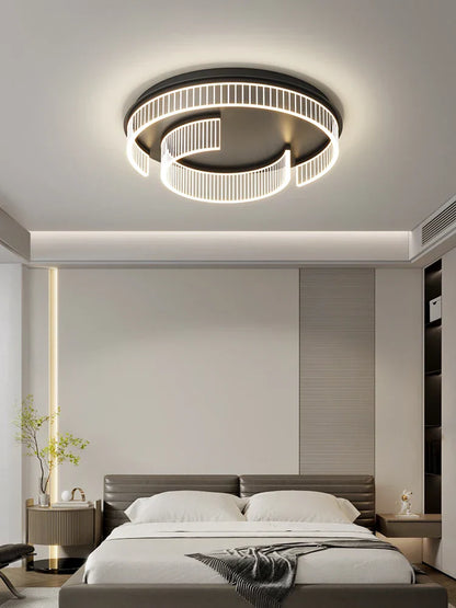 Decorbites™ LED Schwarz Kronleuchter Acryl Deckenlampe: Moderne Luxusbeleuchtung für Zuhause & Büro