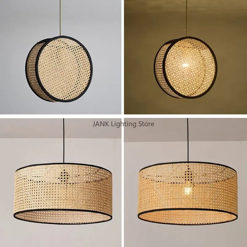 Decorbites™ Bambus-Kern-Rattan-Kronleuchter LED-Hängeleuchte für die Beleuchtung im Hausdekor