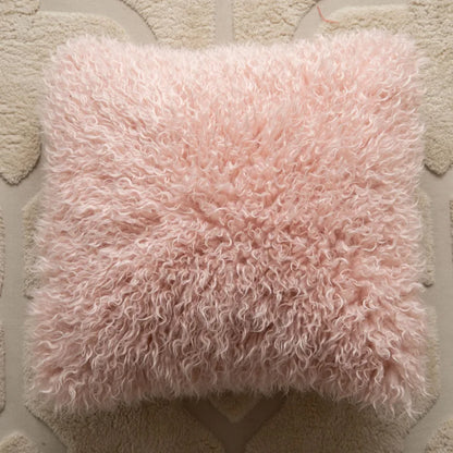 DecorBites™ Geometric Embroidered Loop Tufted Throw Pillow Covers - Pink Tufted Cushion Cover