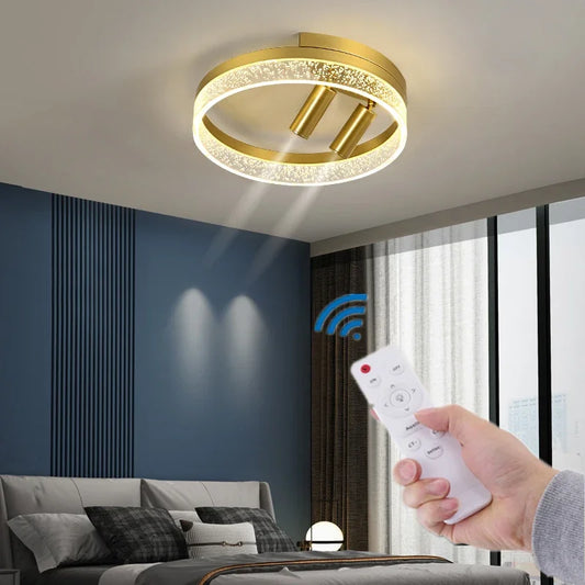 Decorbites™ Gold LED Deckenleuchten mit Fernbedienung, dimmbar, Beleuchtung für Wohnzimmer und Küche