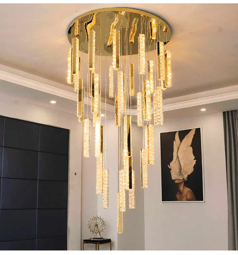 Decorbites™ Große Kristall-Luxus-Lüster für Wohnzimmer Esszimmer Halle Treppenaufsatz