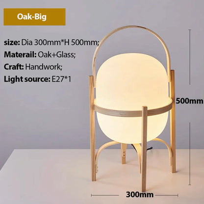 Decorbites™ Japanischer Stil Glas-Tischleuchte mit Holz-/Metallrahmen