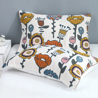 Decorbites™ Kissenhandtuch mit Spitzenbesatz - Doppelseitig Garngefärbter Jacquard - 52*75 CM - Fünfschichtige Baumwollgaze