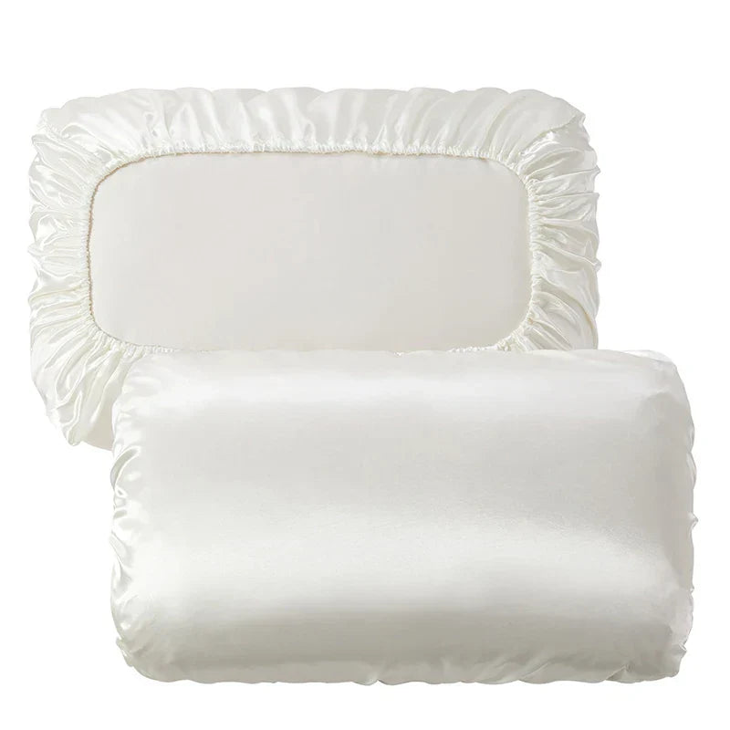 Decorbites™ Imitations-Seiden-Elastikband-Kissenbezug Queen King Größe Glatter Satin Luxus-Bettwäsche