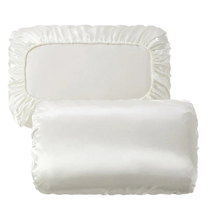 Decorbites™ Imitations-Seiden-Elastikband-Kissenbezug Queen King Größe Glatter Satin Luxus-Bettwäsche
