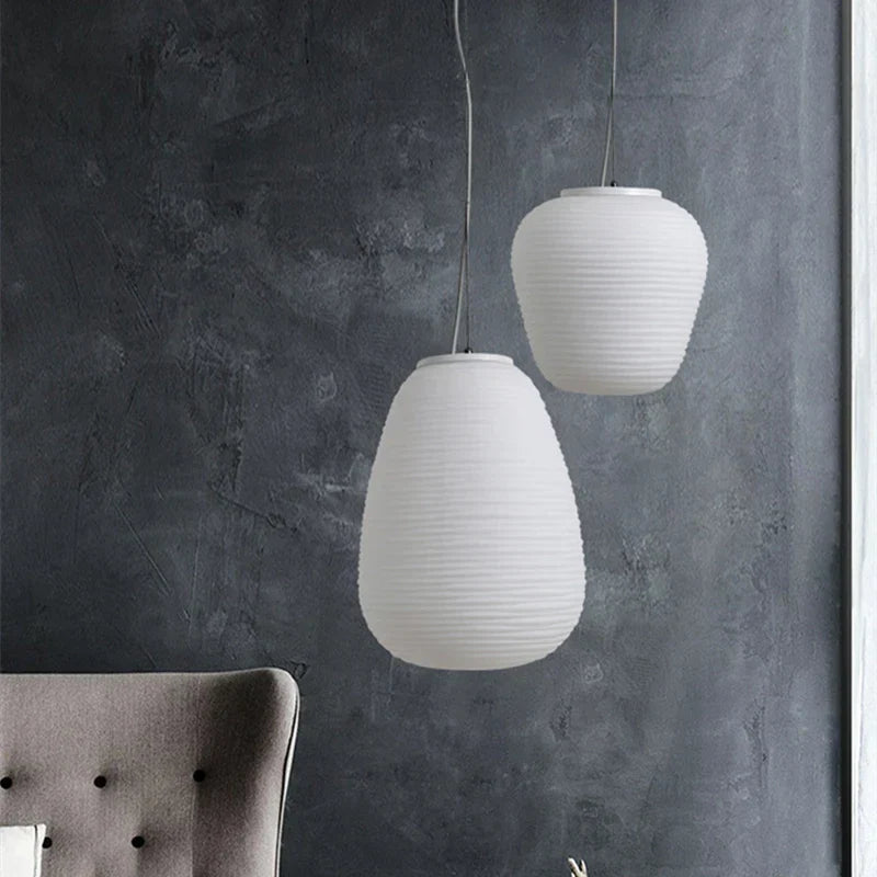 DecorBites™ Glass Cocoon Pendant Light for Kitchen Dining Table, E27 LED Hanging Lamp